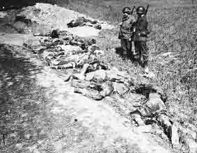 Bodies of Prisoners killed at Gardelegen