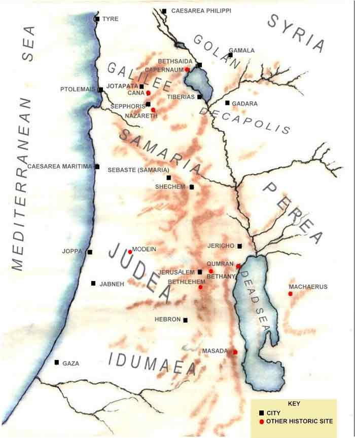 1st Century Palestine Map